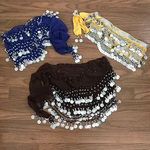Coin hip skirts for dance/belly dance